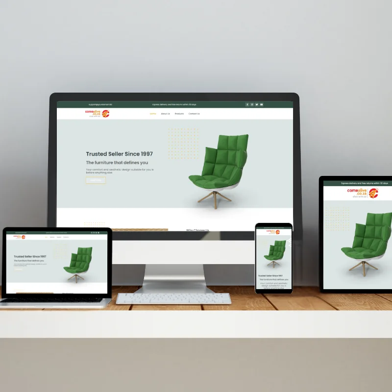 Come Alive Furniture Website Design Package